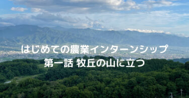 はじめての農業インターンシップ　第一話　牧丘の山に立つ！！